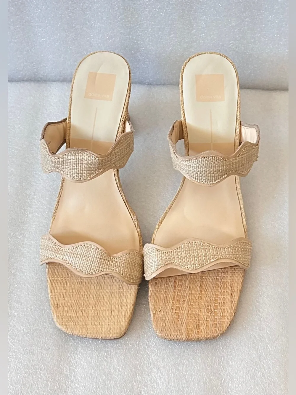 Dolce Vita Heeled Mule Sandals Light Natural size 13